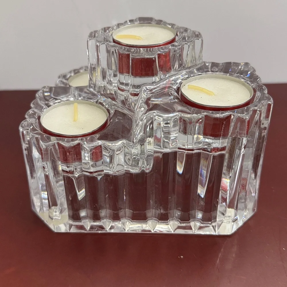 Partylite Rare Vintage Retired Crystal Castle 5 Tier Tealight Candleholder